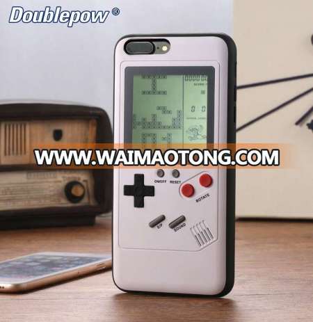 China Wholesale TPU Creative Playable Classic Gameboy Tetris Game Smart Mobile Cell Phone Case Cover for iPhone 6 7 8 X & Plus