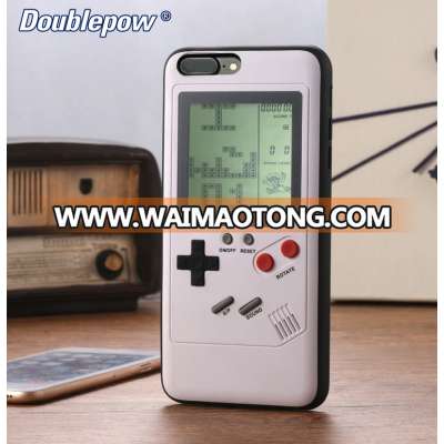 China Wholesale TPU Creative Playable Classic Gameboy Tetris Game Smart Mobile Cell Phone Case Cover for iPhone 6 7 8 X & Plus