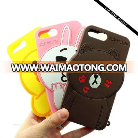 Phone Accessory Cute Cartoon Rubber Phonecases, Smart Cell Phone Case, OEM Silicone Mobile Phone Case for iPhone